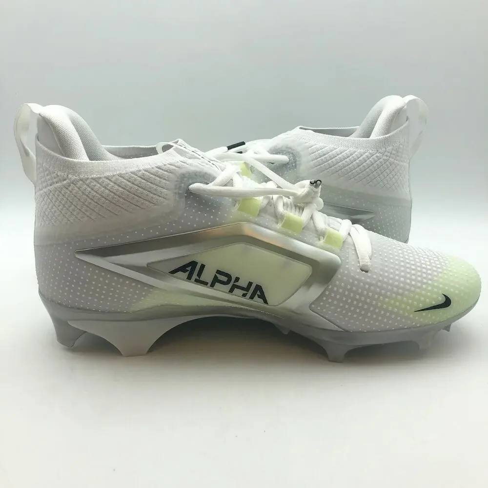 Nike Mens Alpha Menace 4 Elite Football Cleats Size 11 White Yellow FD7036 NWOB